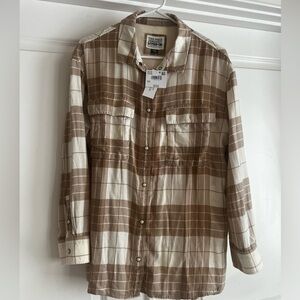 American Eagle This Feels Seriously Lived In Plaid Flannel NWT!